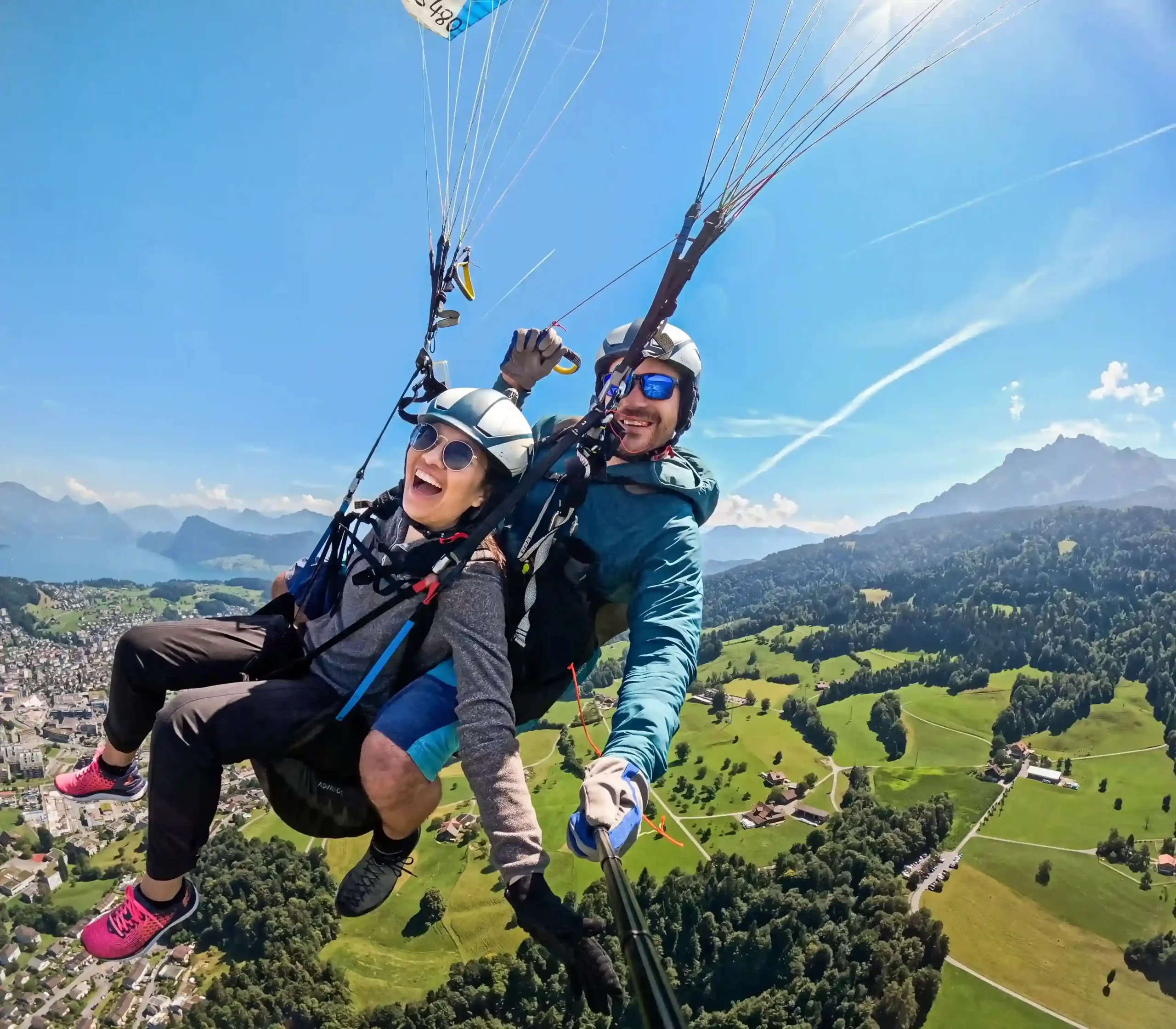 Mount Pilatus ridge adventure and alpine scenery during a hike-and-fly day